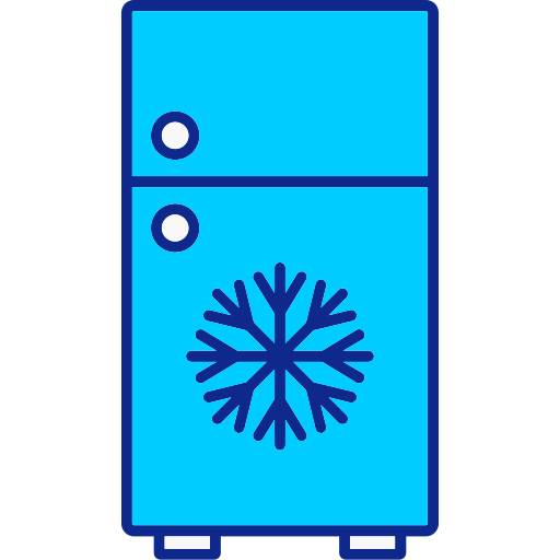 Blue two-door refrigerator icon-Fixmate Appliance Repair